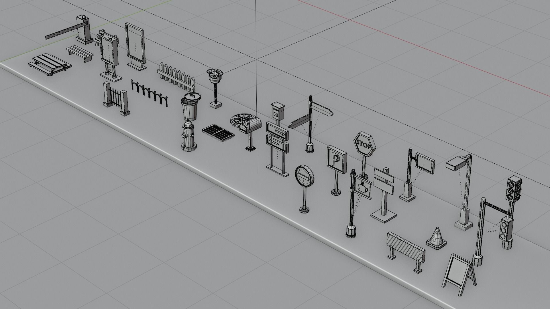 Isometric City Life PACK 3D model_24