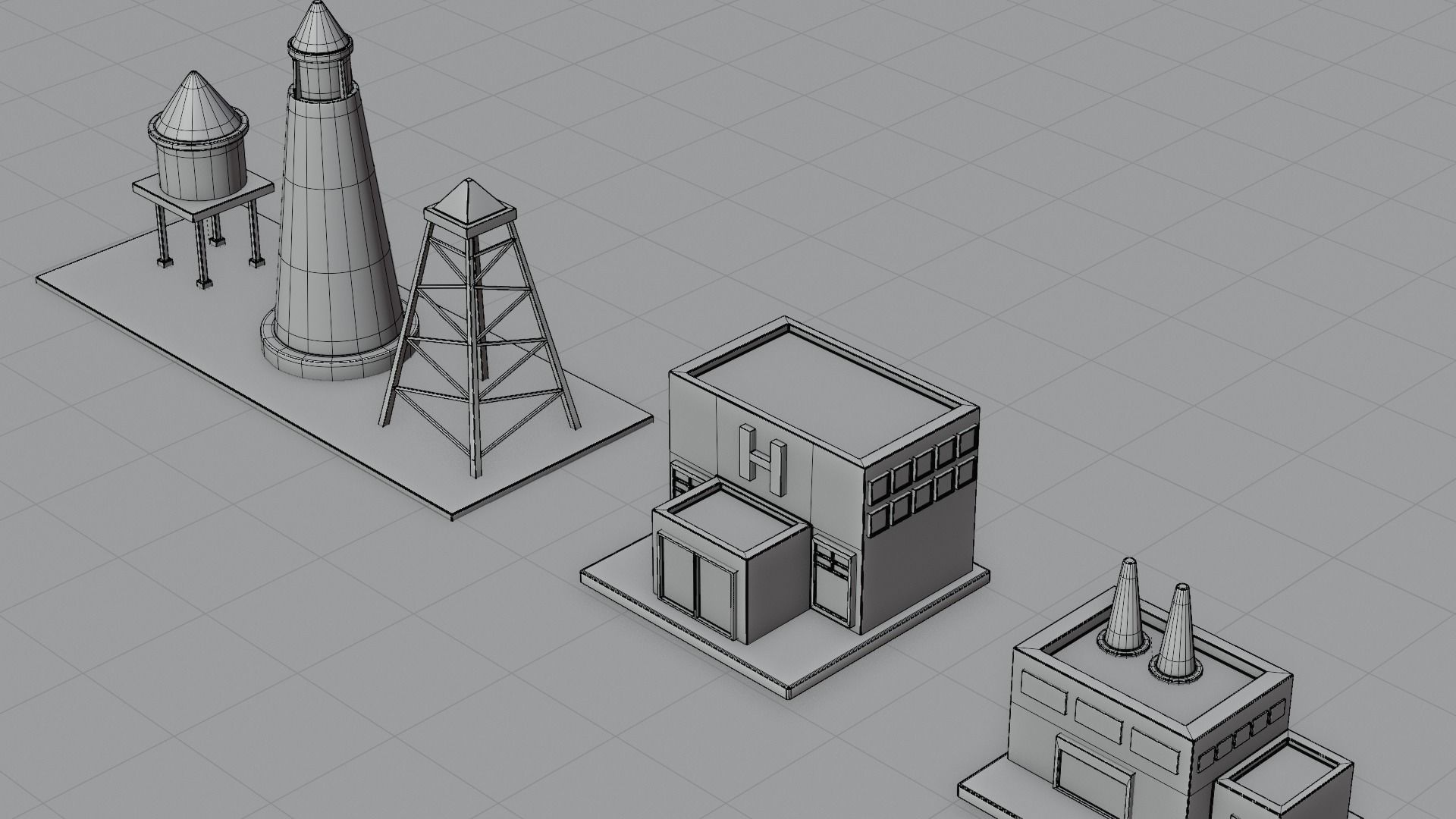 Isometric City Life PACK 3D model_23