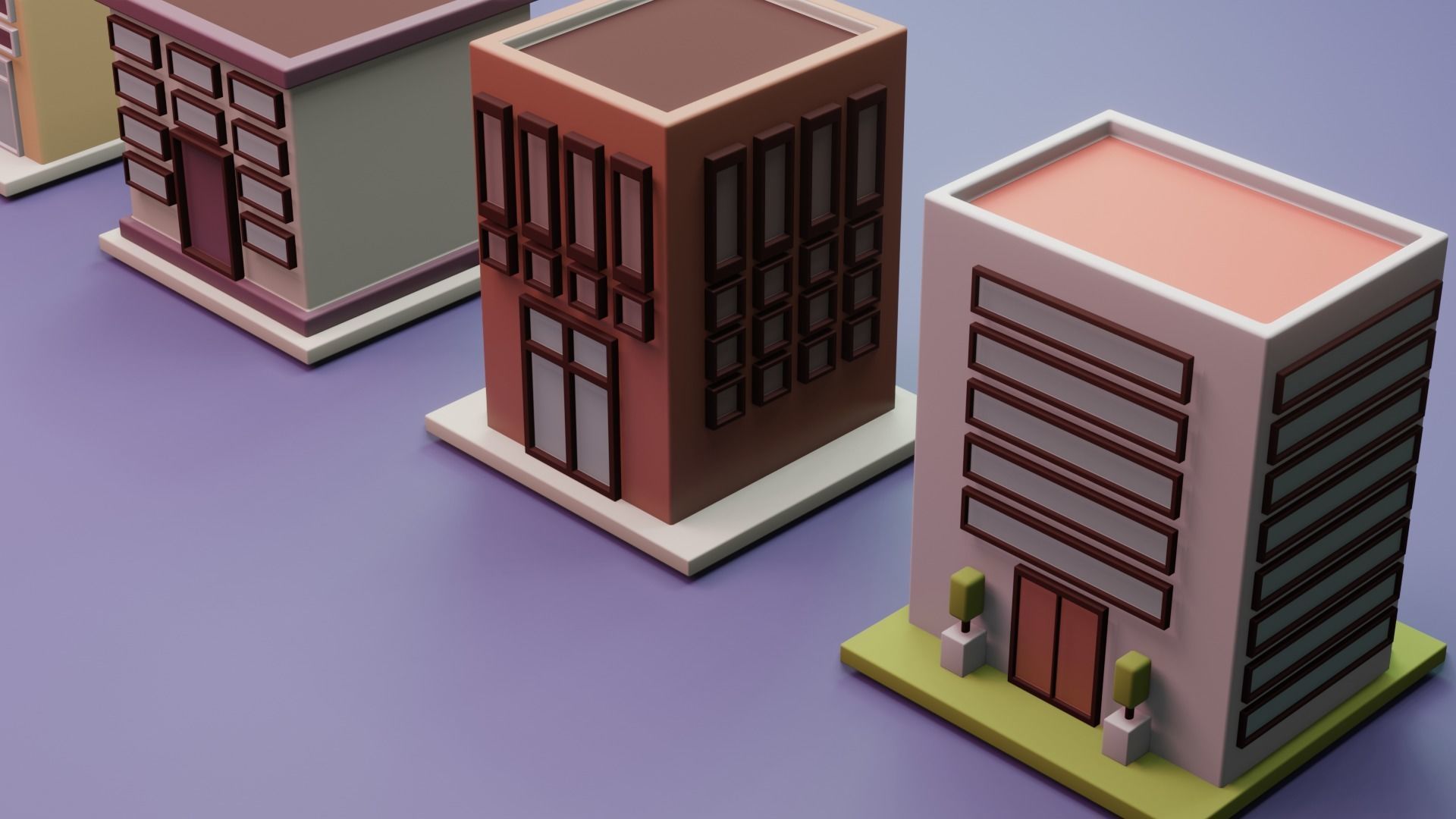 Isometric City Life PACK 3D model_5