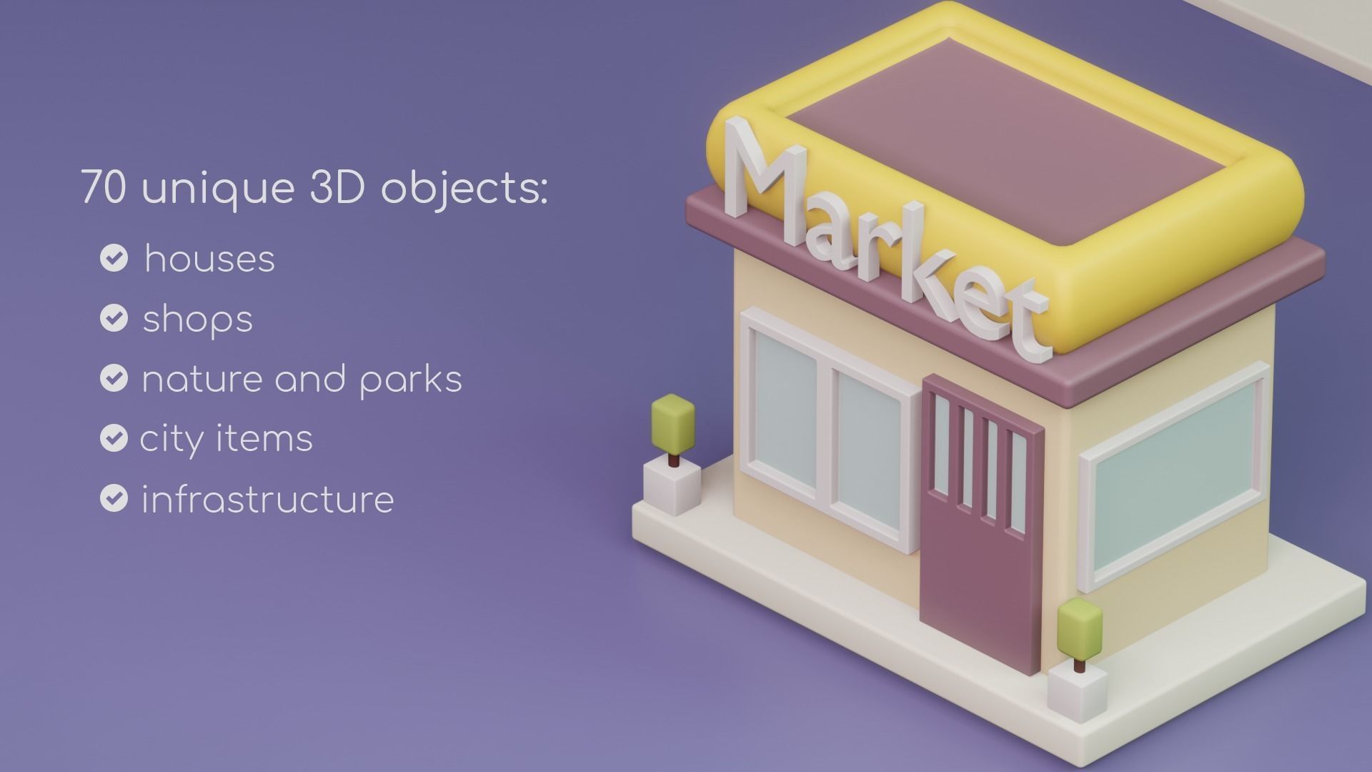 Isometric City Life PACK 3D model_1