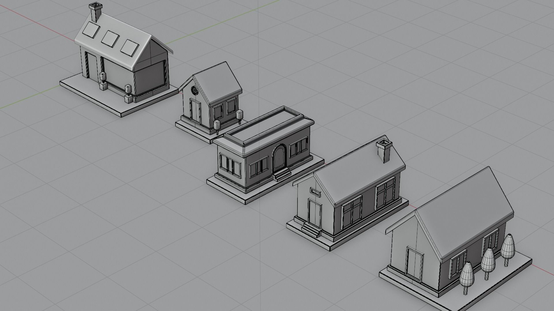 Isometric City Life PACK 3D model_17