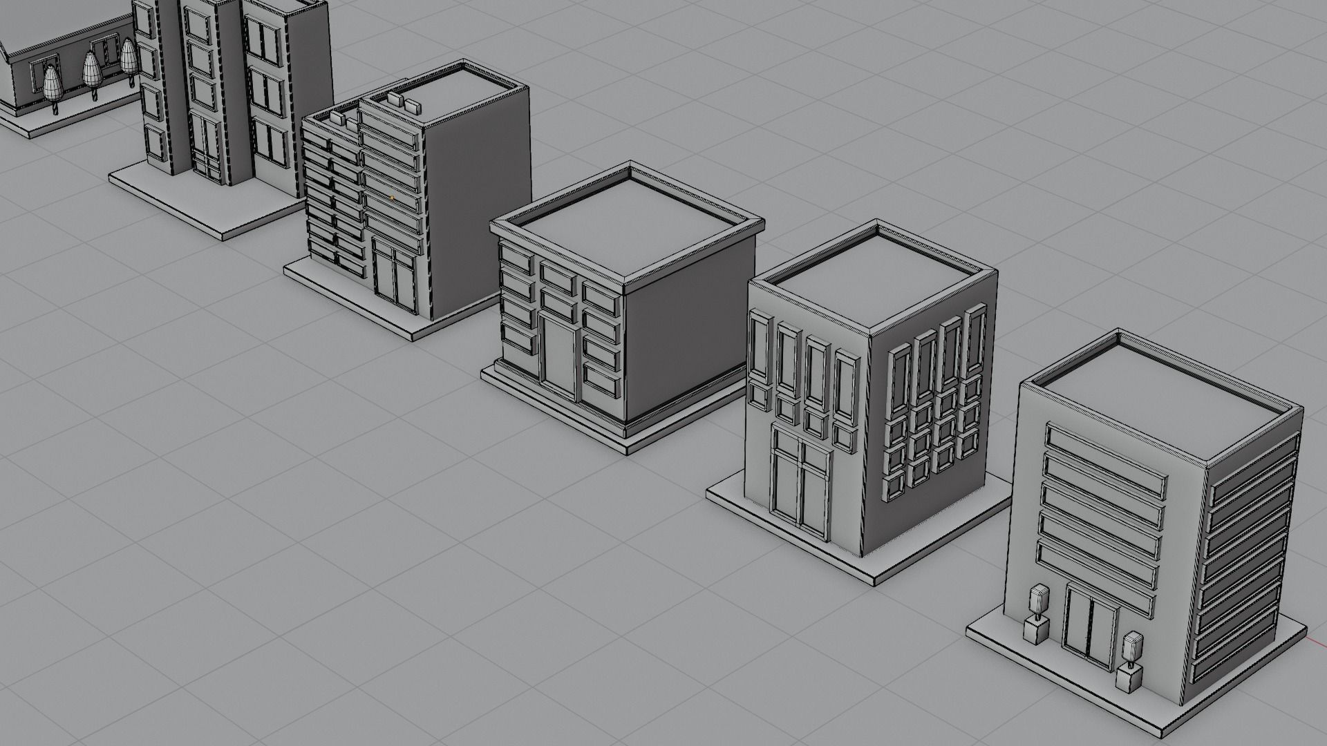 Isometric City Life PACK 3D model_18
