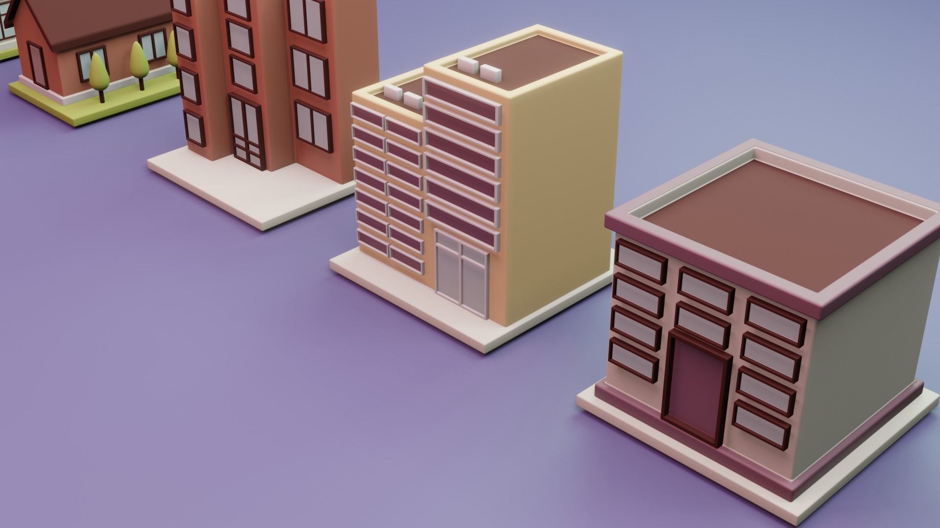 Isometric City Life PACK 3D model_6