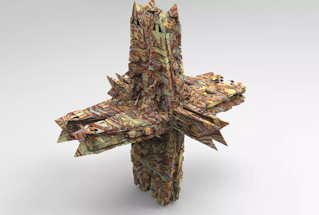 Rusted Alien Ship 6 3D model