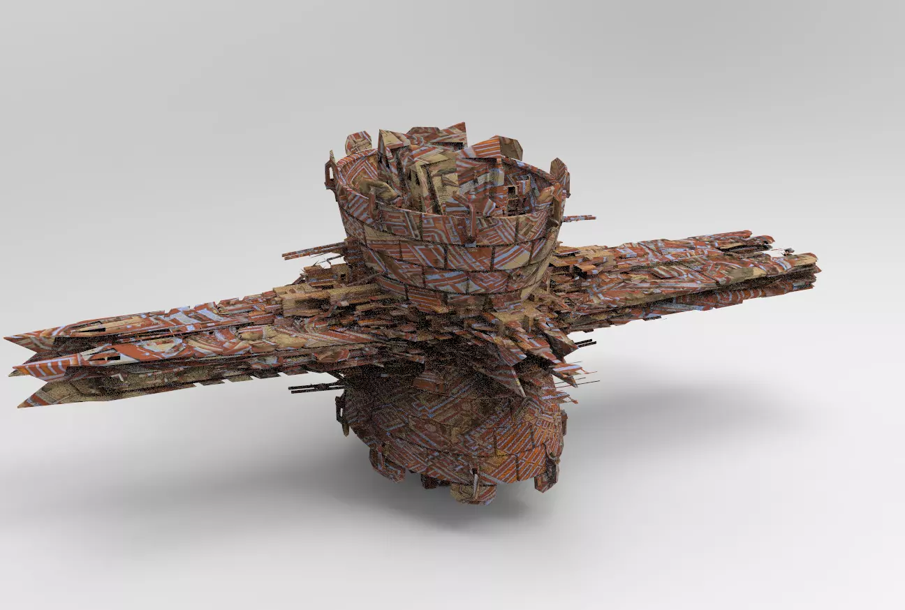 Rusted Alien Ship 7 3D model_0