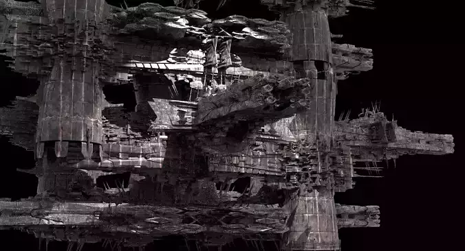 Monolith Station Alien Ring Kitbash 