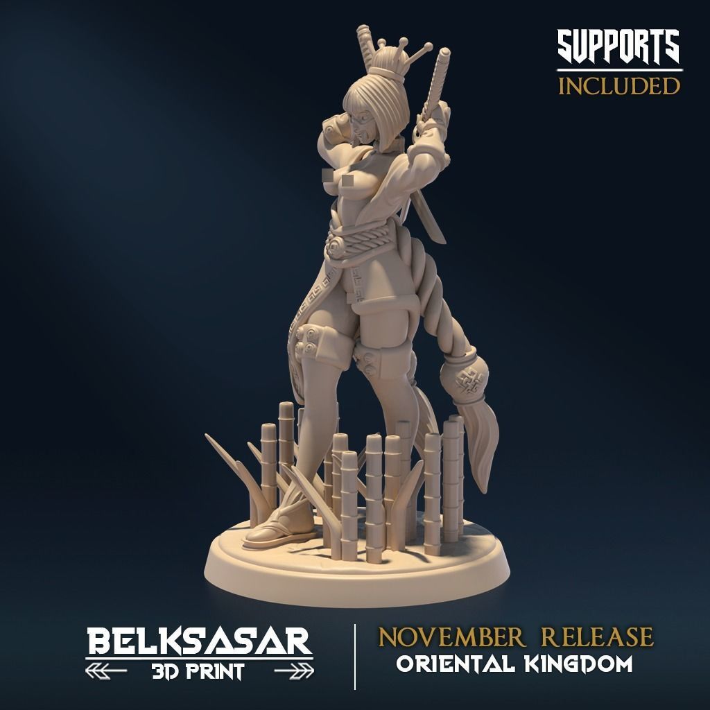 Moonshine Ninja B Nude 3D print model_1