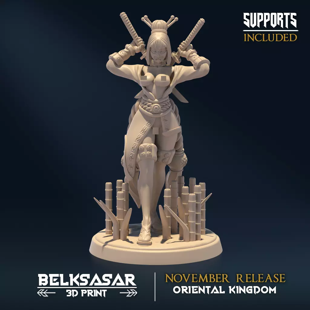 Moonshine Ninja B Nude 3D print model_0