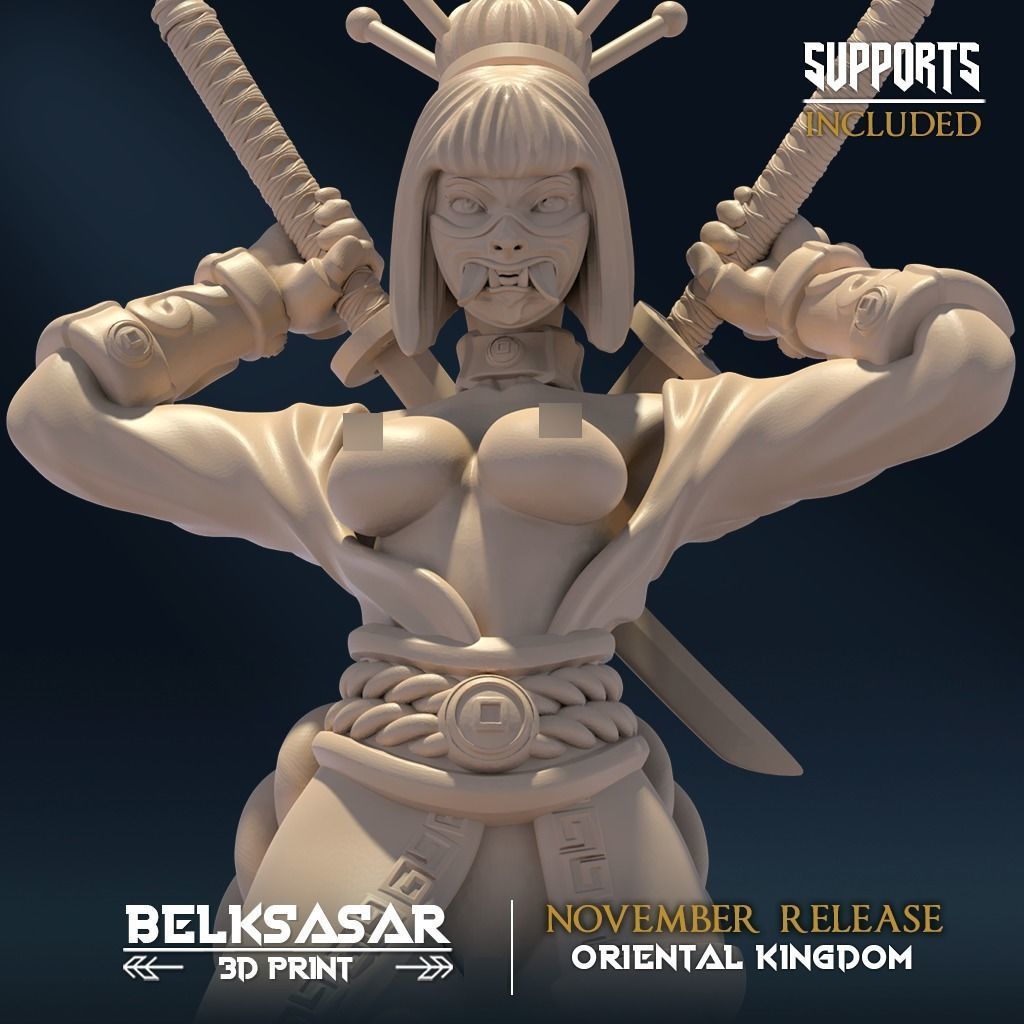 Moonshine Ninja B Nude 3D print model_3