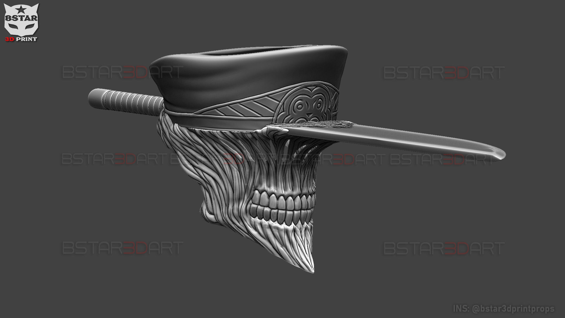 Katana Man Helmet - Chainsawman Cosplay 3D print model_14