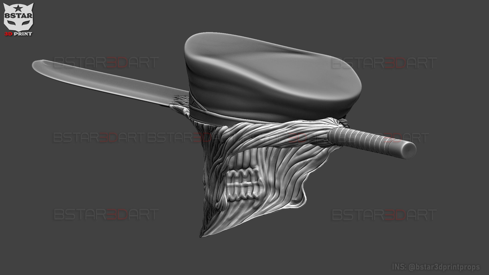 Katana Man Helmet - Chainsawman Cosplay 3D print model_16