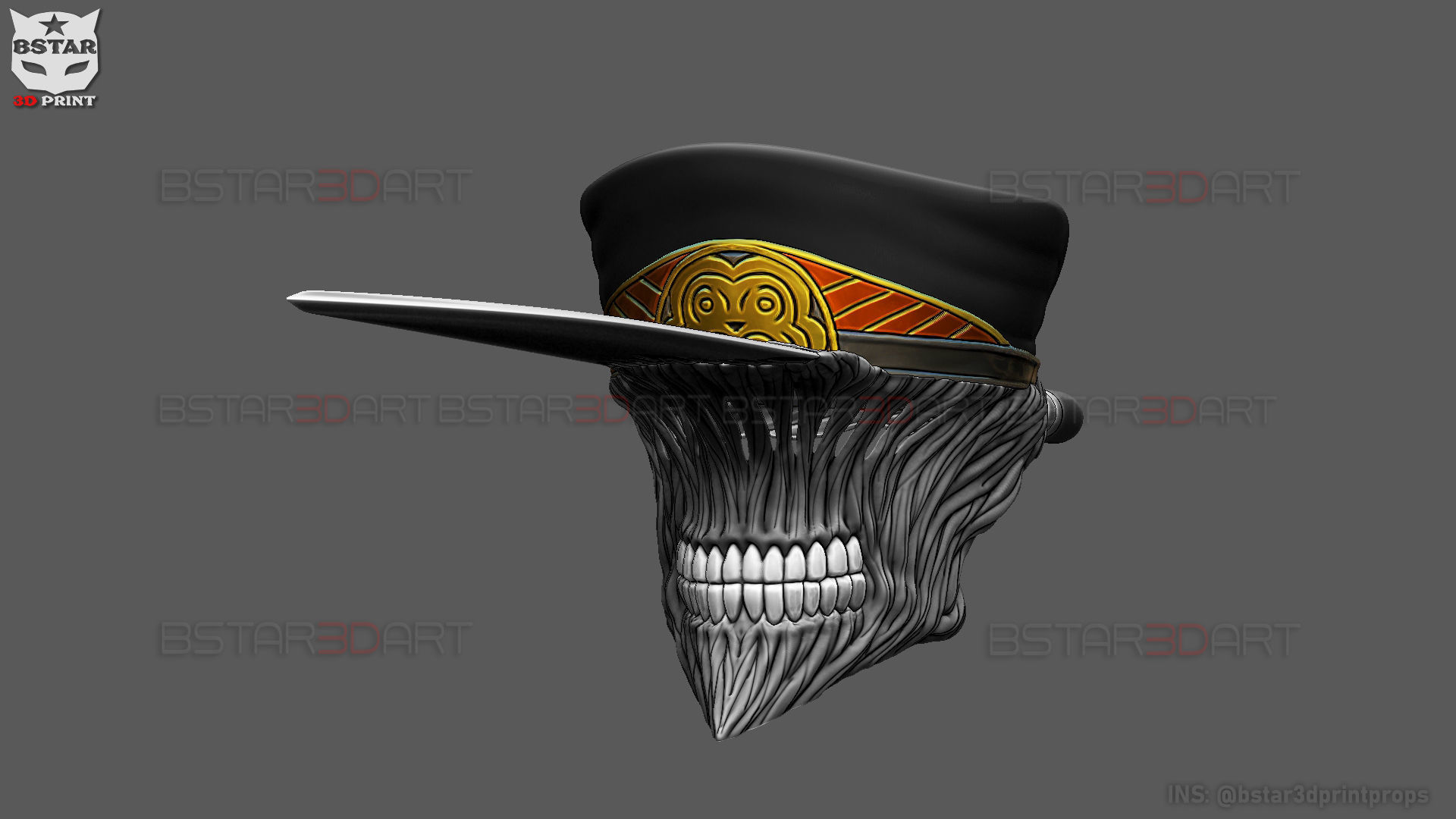Katana Man Helmet - Chainsawman Cosplay 3D print model_7