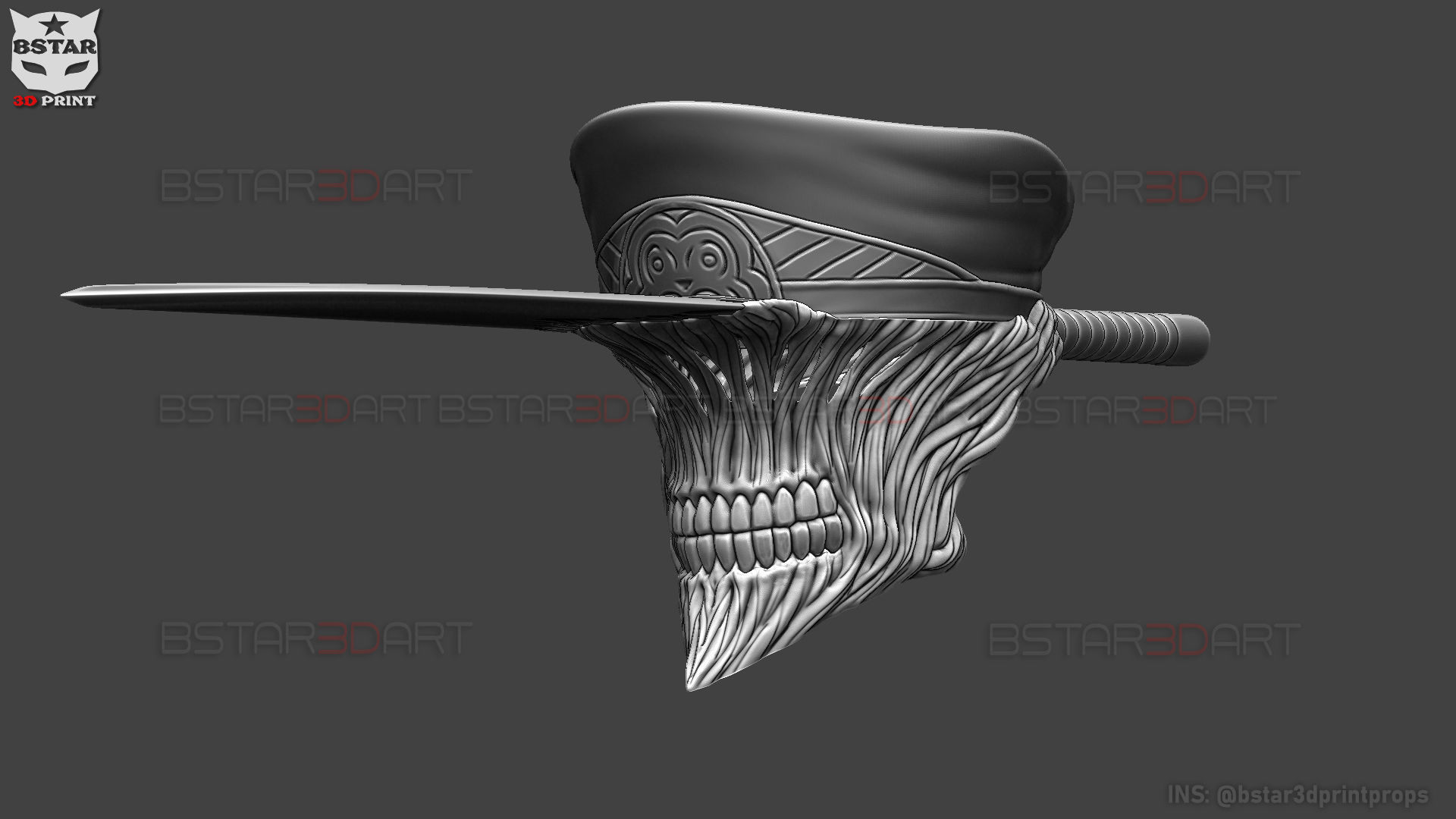 Katana Man Helmet - Chainsawman Cosplay 3D print model_15