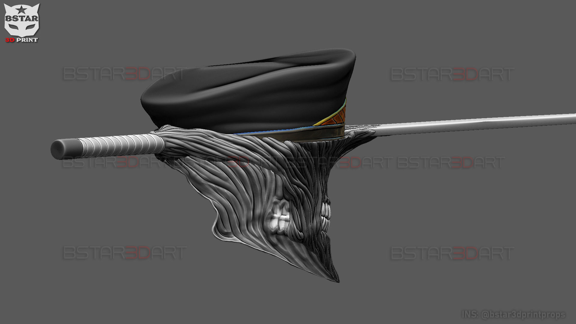 Katana Man Helmet - Chainsawman Cosplay 3D print model_11