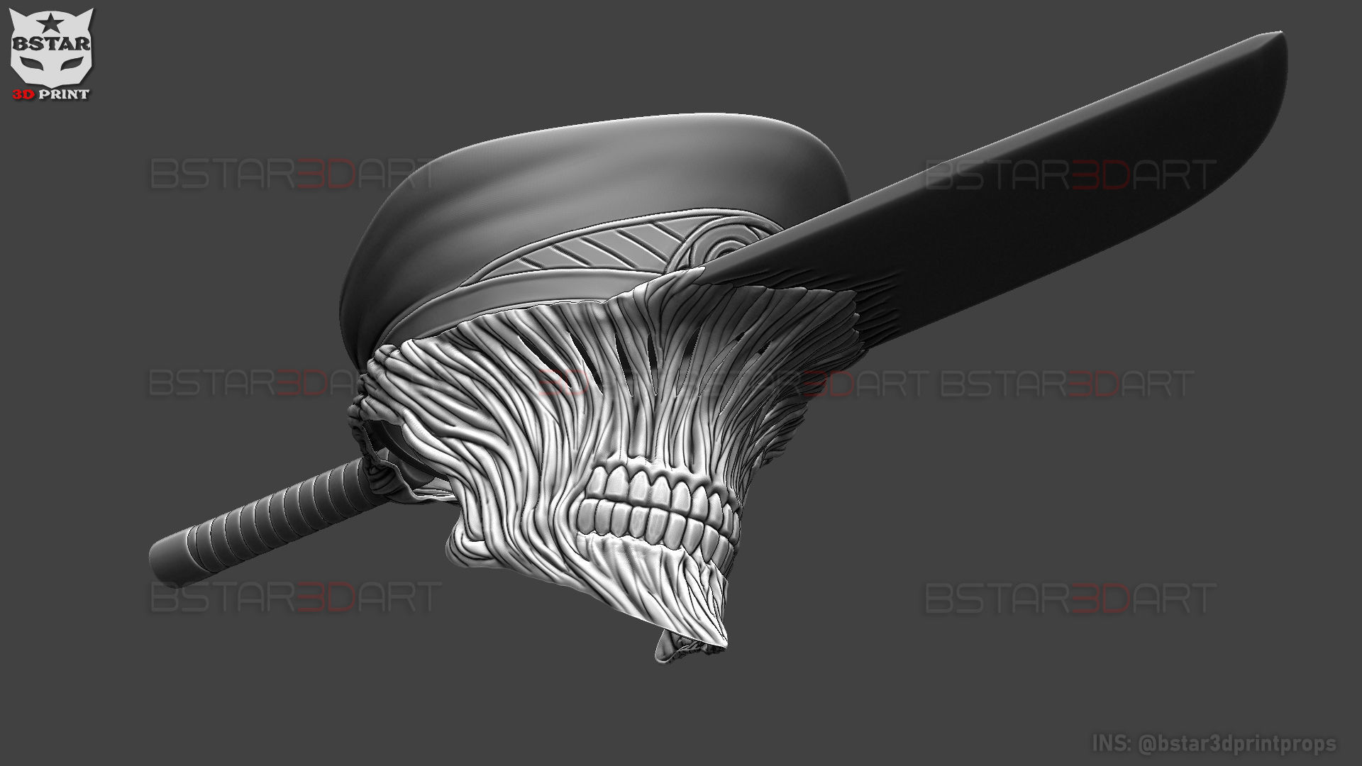 Katana Man Helmet - Chainsawman Cosplay 3D print model_18