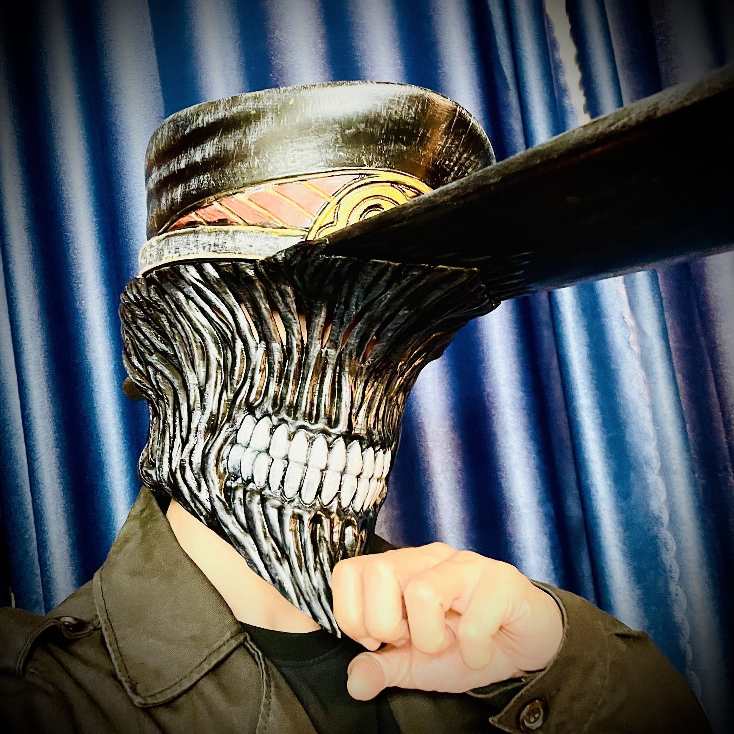 Katana Man Helmet - Chainsawman Cosplay 3D print model_1