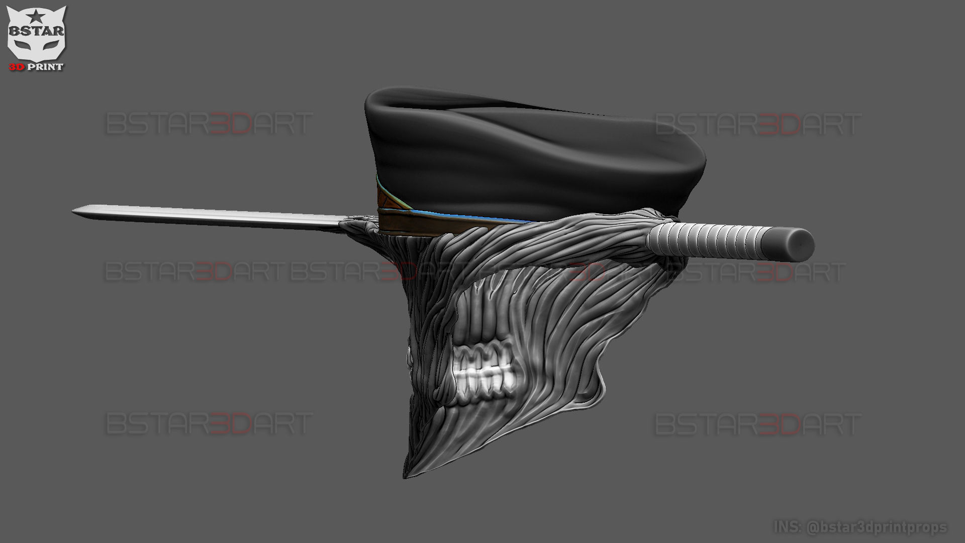 Katana Man Helmet - Chainsawman Cosplay 3D print model_9