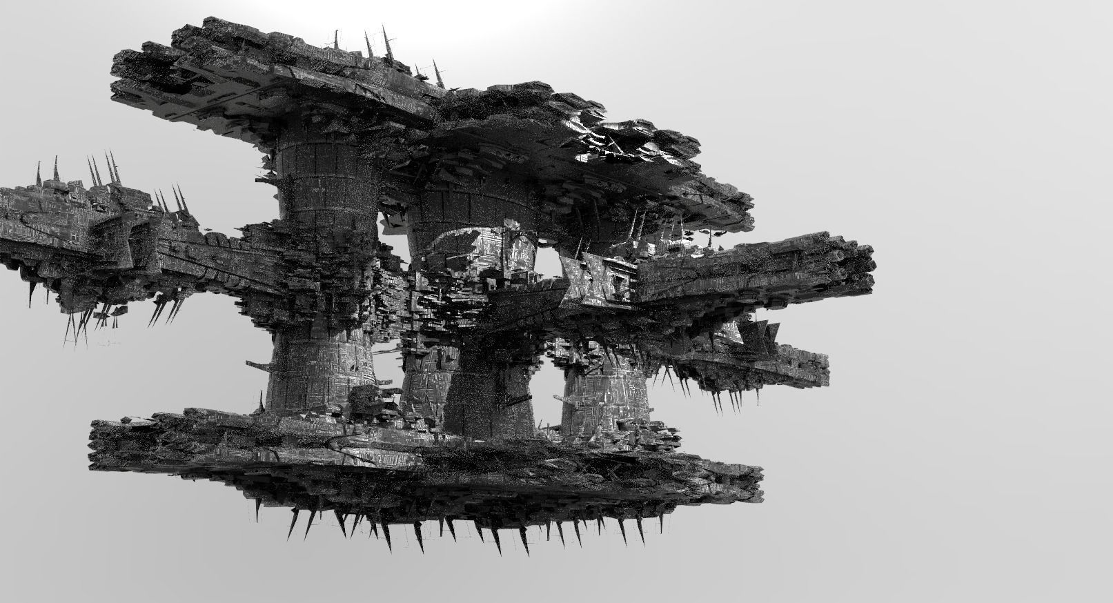 Monolith Station Alien Ring Kitbash 2  3D model_1