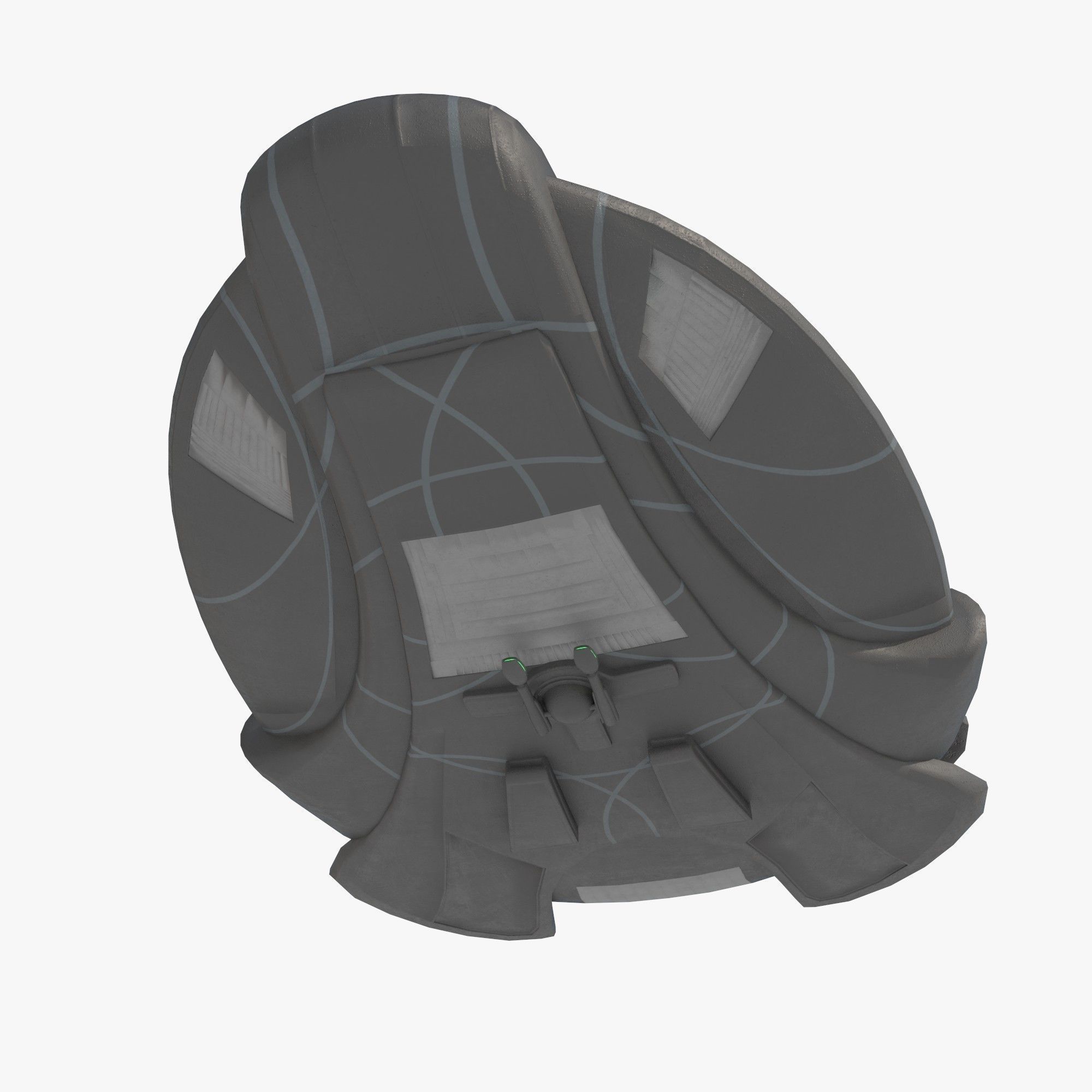 battleship Alkesh Low-poly 3D model_1