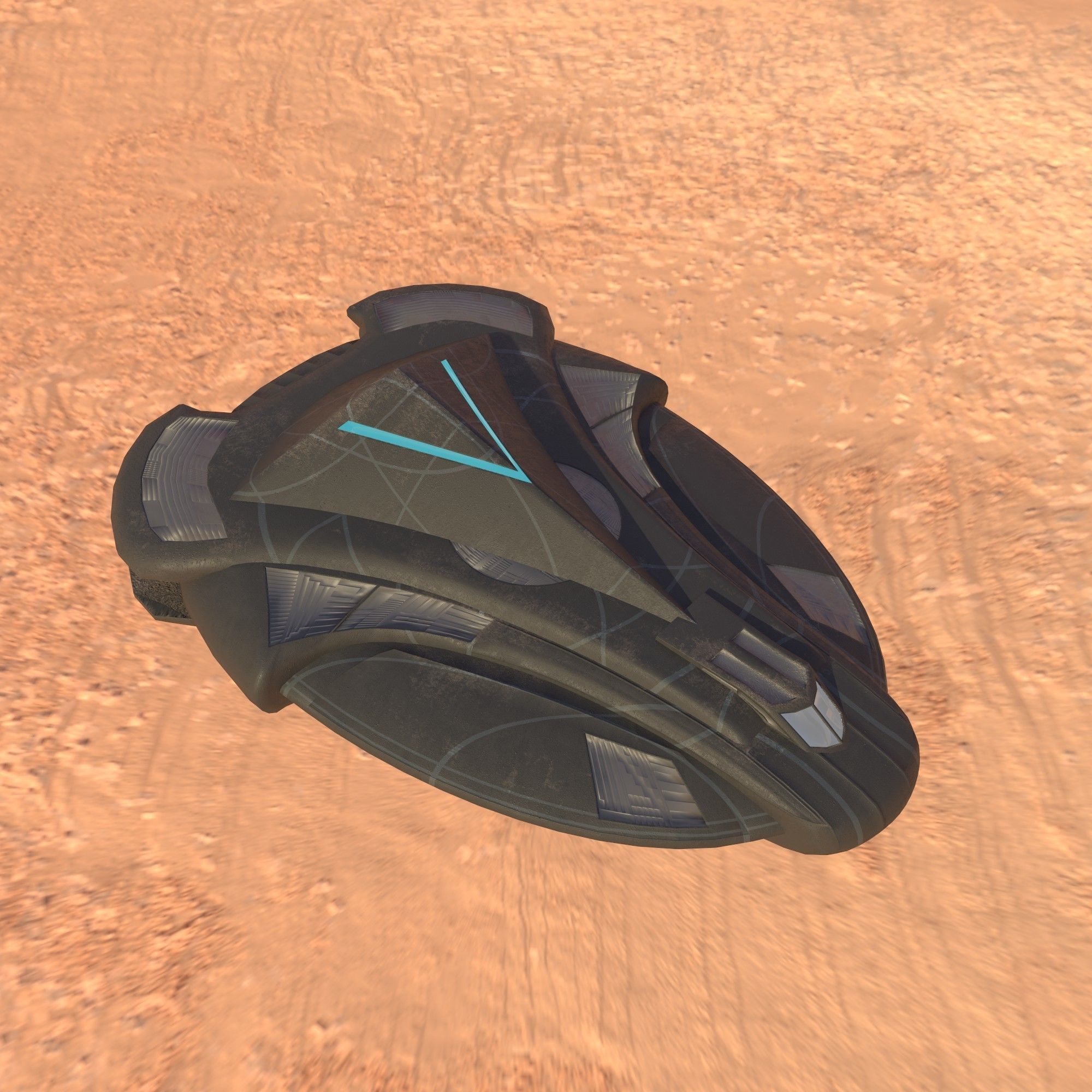 battleship Alkesh Low-poly 3D model_10