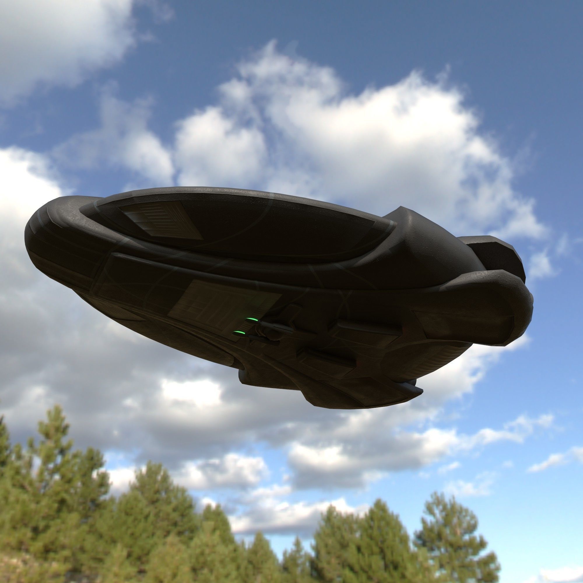 battleship Alkesh Low-poly 3D model_8