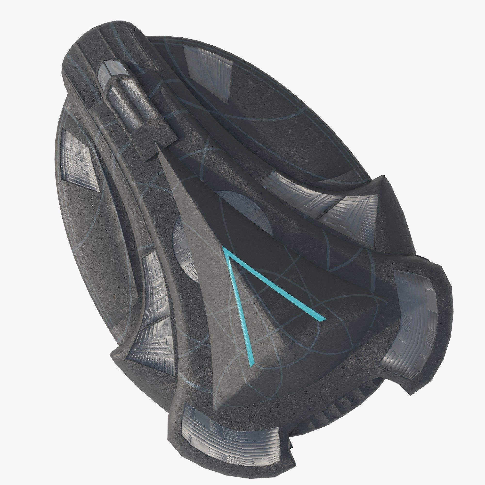 battleship Alkesh Low-poly 3D model_3