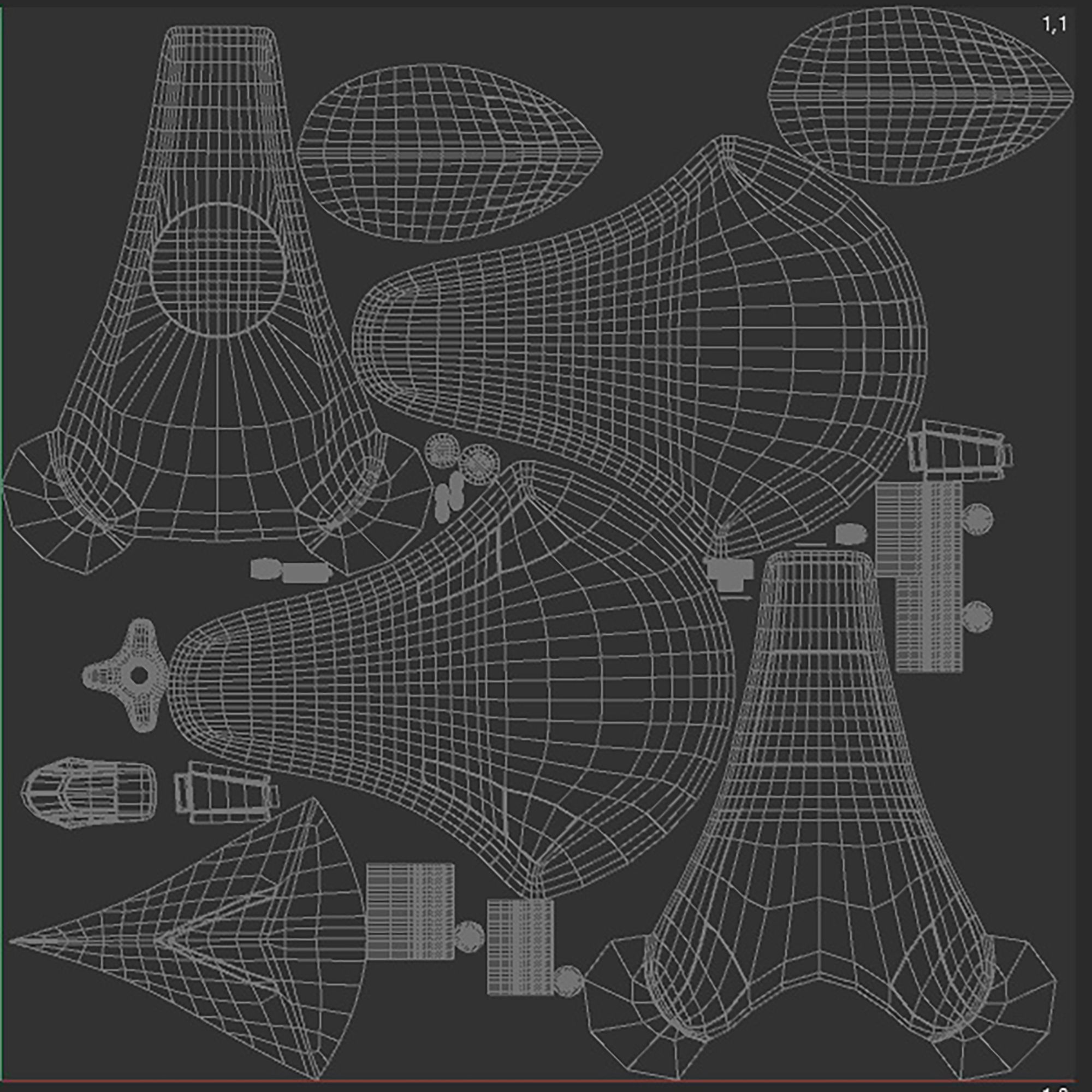 battleship Alkesh Low-poly 3D model_18