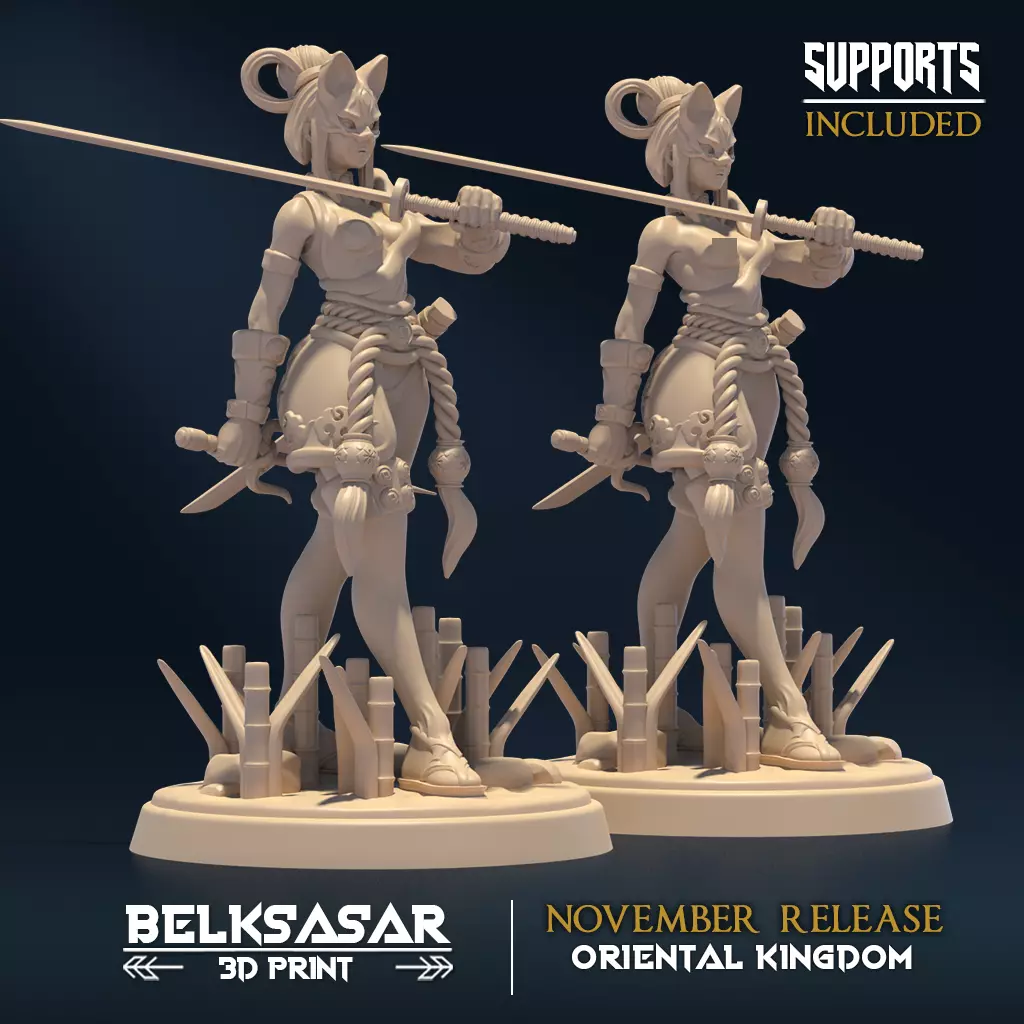 Moonshine Ninja D Normal and Nude 3D print model_0