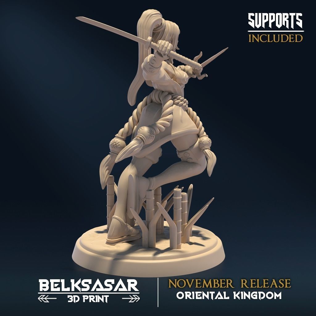 Moonshine Ninja E Nude and Normal 3D print model_6