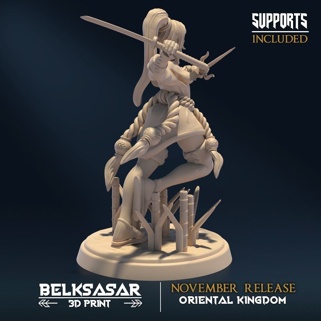 Moonshine Ninja E Nude and Normal 3D print model_5