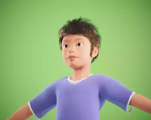 cartoon rigged  boy
