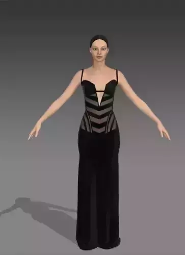 CORSET DRESS VUAL DETAIL WINDOW DETAIL