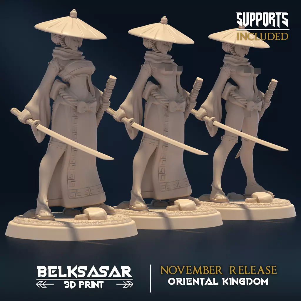 Moonshine Ronin B Nude and Normal 3D print model_0