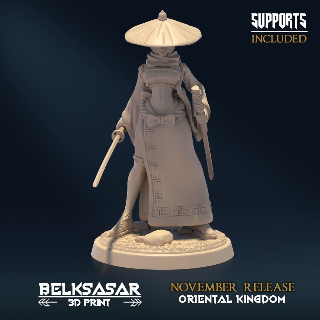 Moonshine Ronin B Nude and Normal 3D print model_3