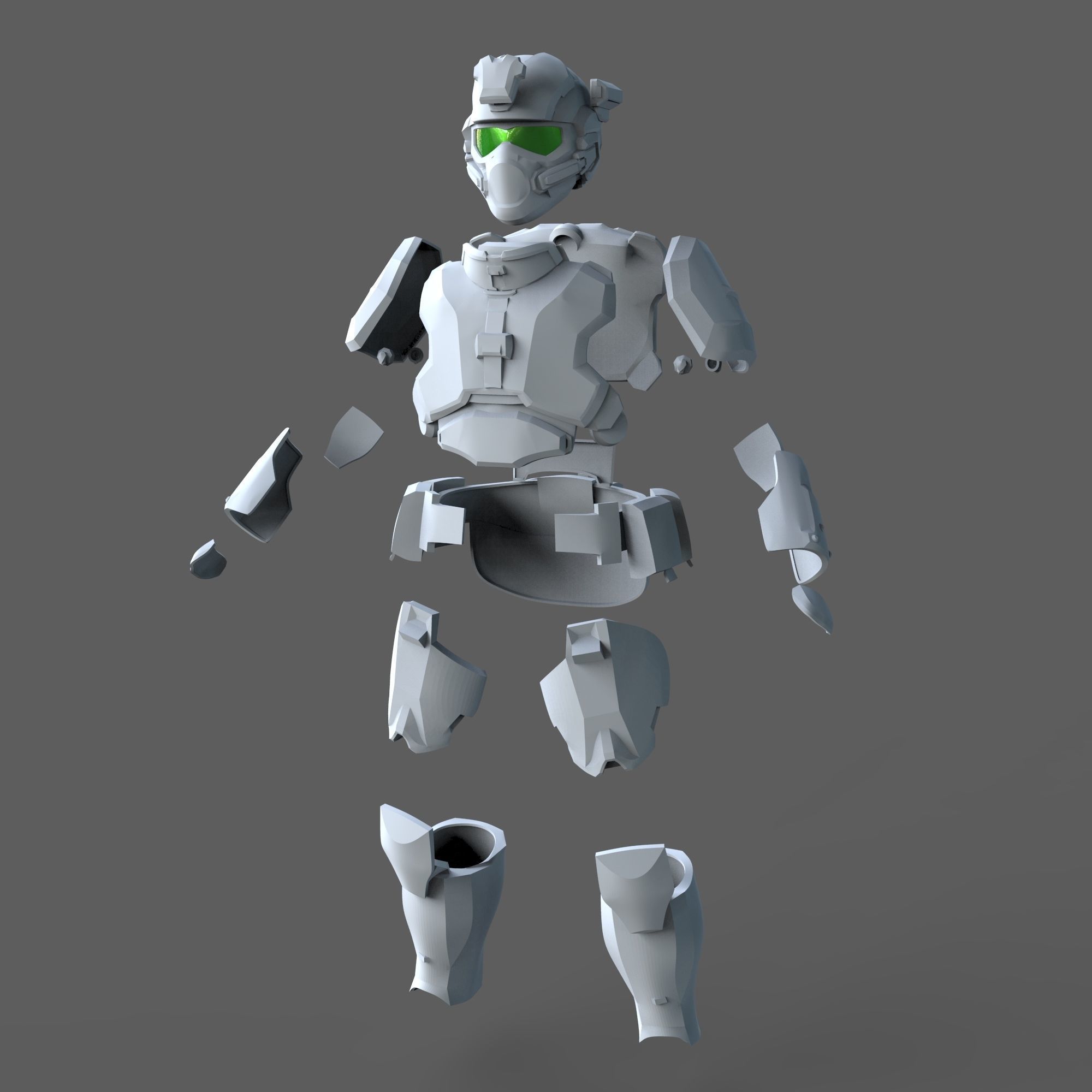 Halo 4 USNC Marine Full Body Wearable Armor with Helmet 3D print model_34