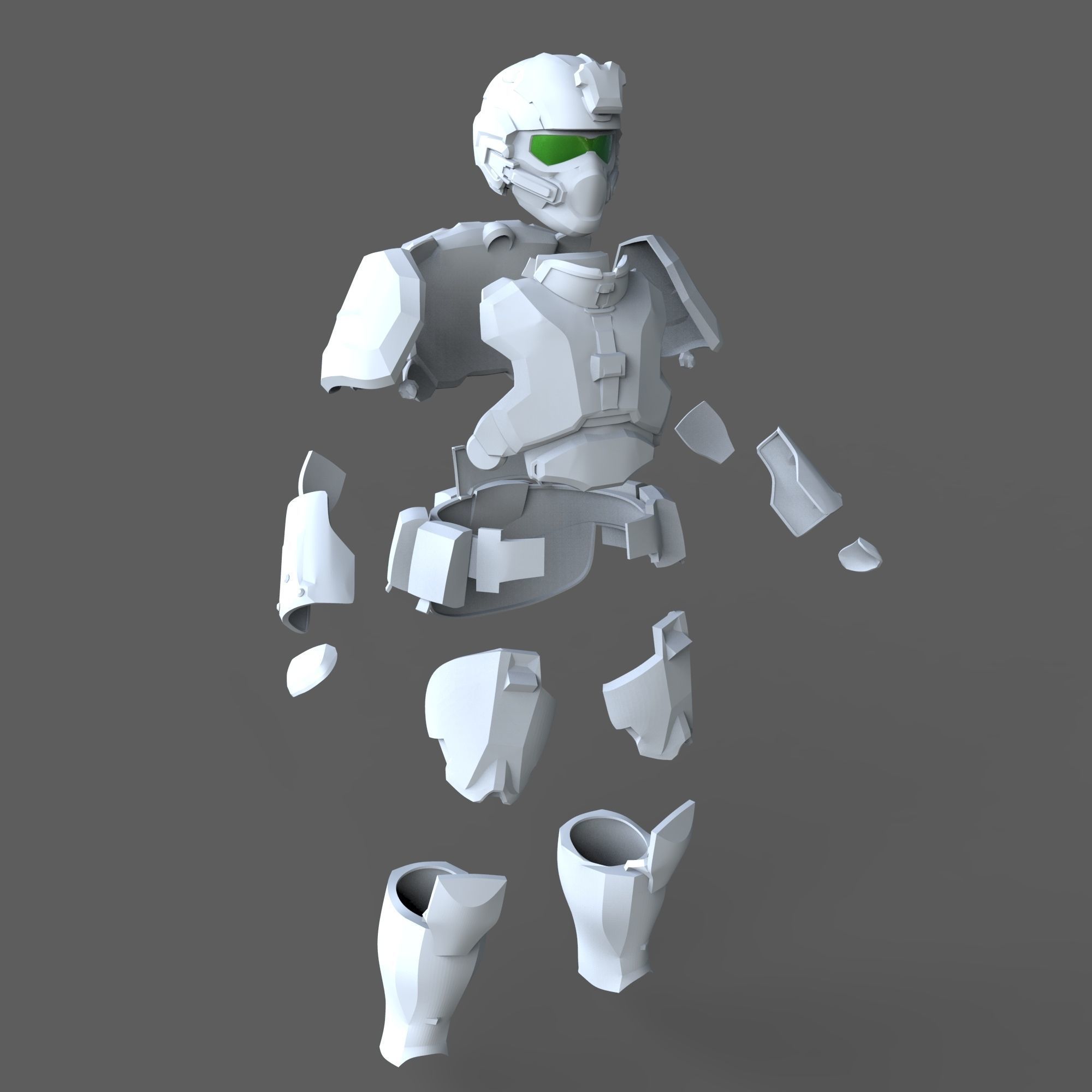 Halo 4 USNC Marine Full Body Wearable Armor with Helmet 3D print model_58