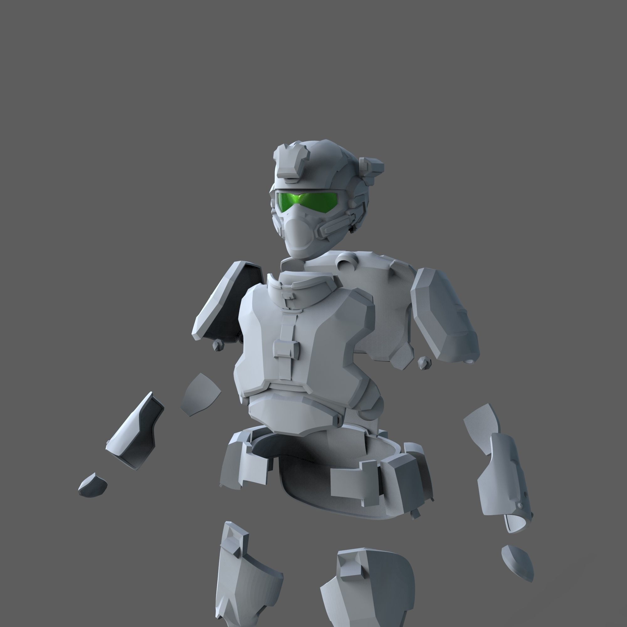 Halo 4 USNC Marine Full Body Wearable Armor with Helmet 3D print model_106