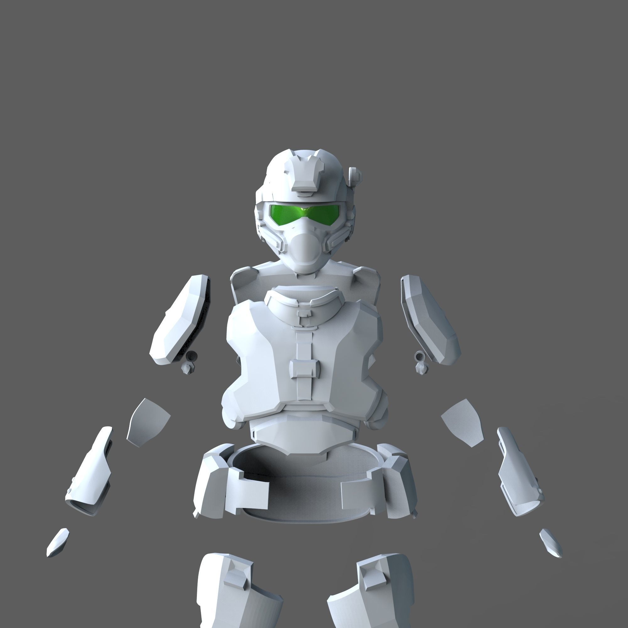 Halo 4 USNC Marine Full Body Wearable Armor with Helmet 3D print model_37