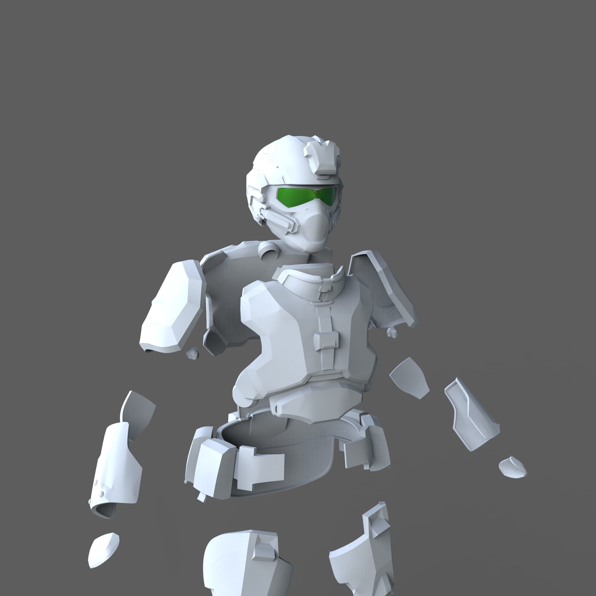 Halo 4 USNC Marine Full Body Wearable Armor with Helmet 3D print model_42