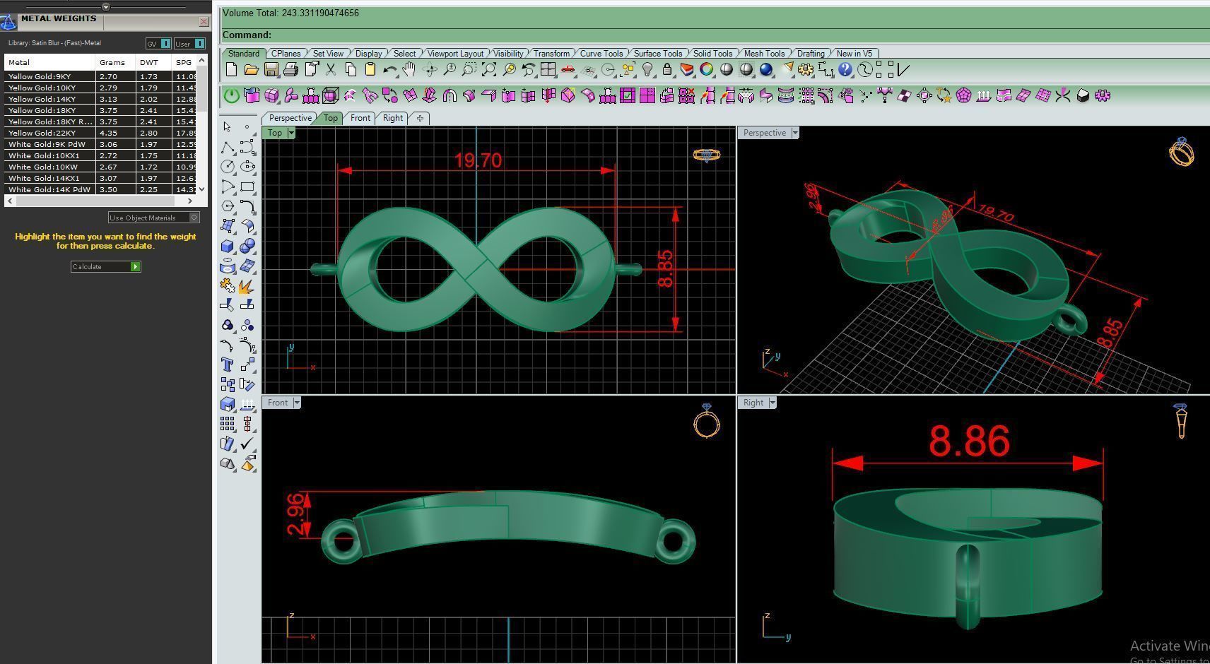 Bracelet B3 The luxury female bracelet 3D print model_7