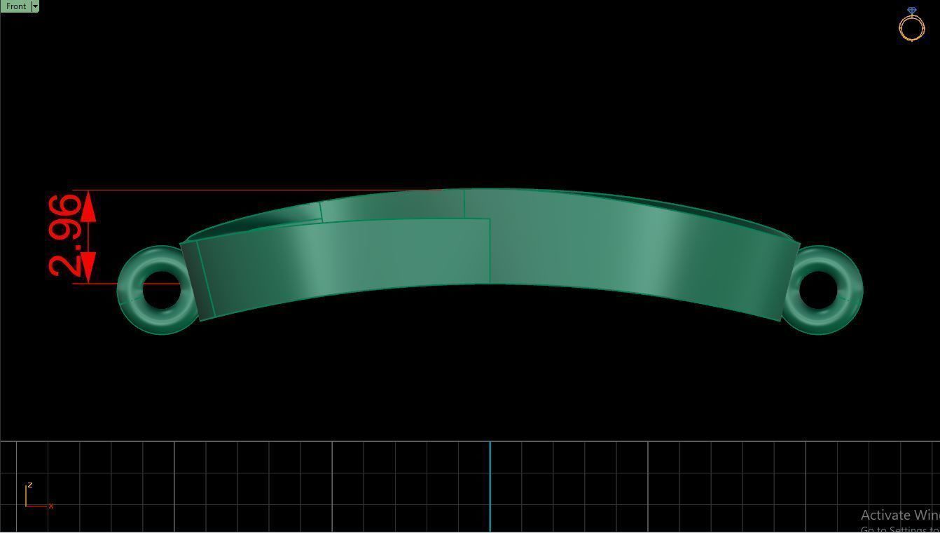 Bracelet B3 The luxury female bracelet 3D print model_9