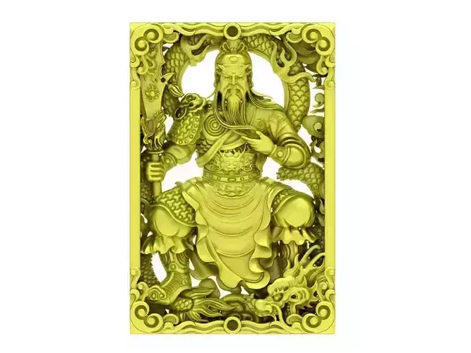 24K Guan Yu pendant 4231