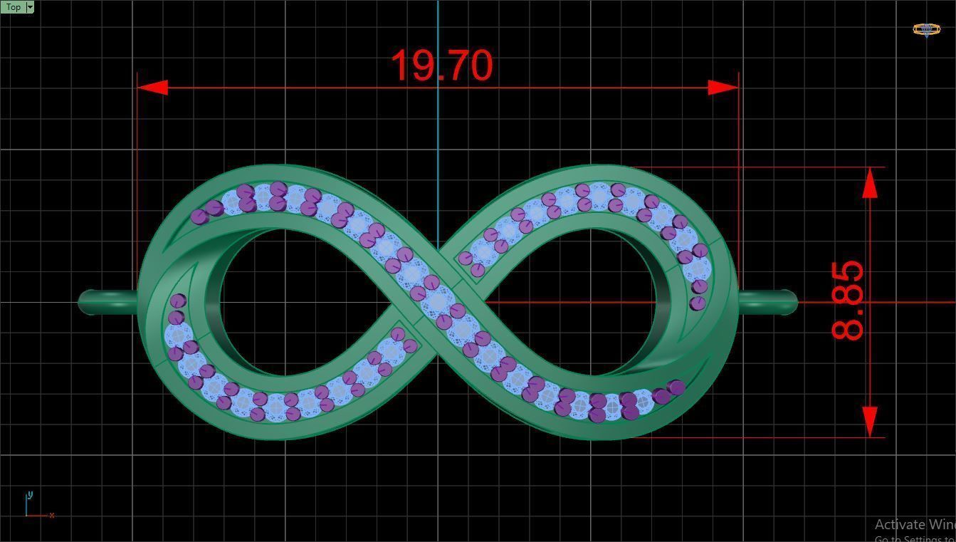 Bracelet B4 The luxury female bracelet 3D print model_8