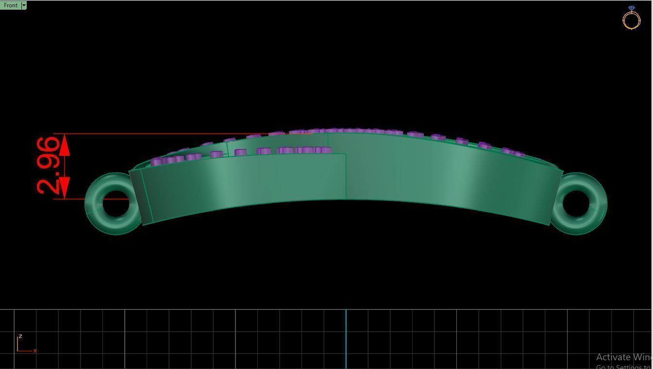 Bracelet B4 The luxury female bracelet 3D print model_9