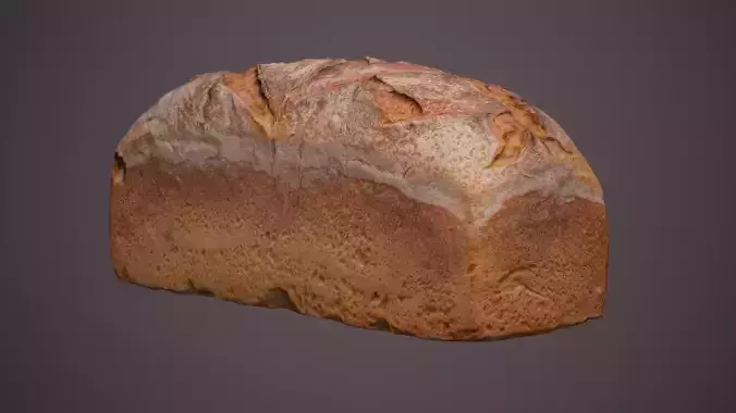 Homemade Rye Bread Low-poly 3D model