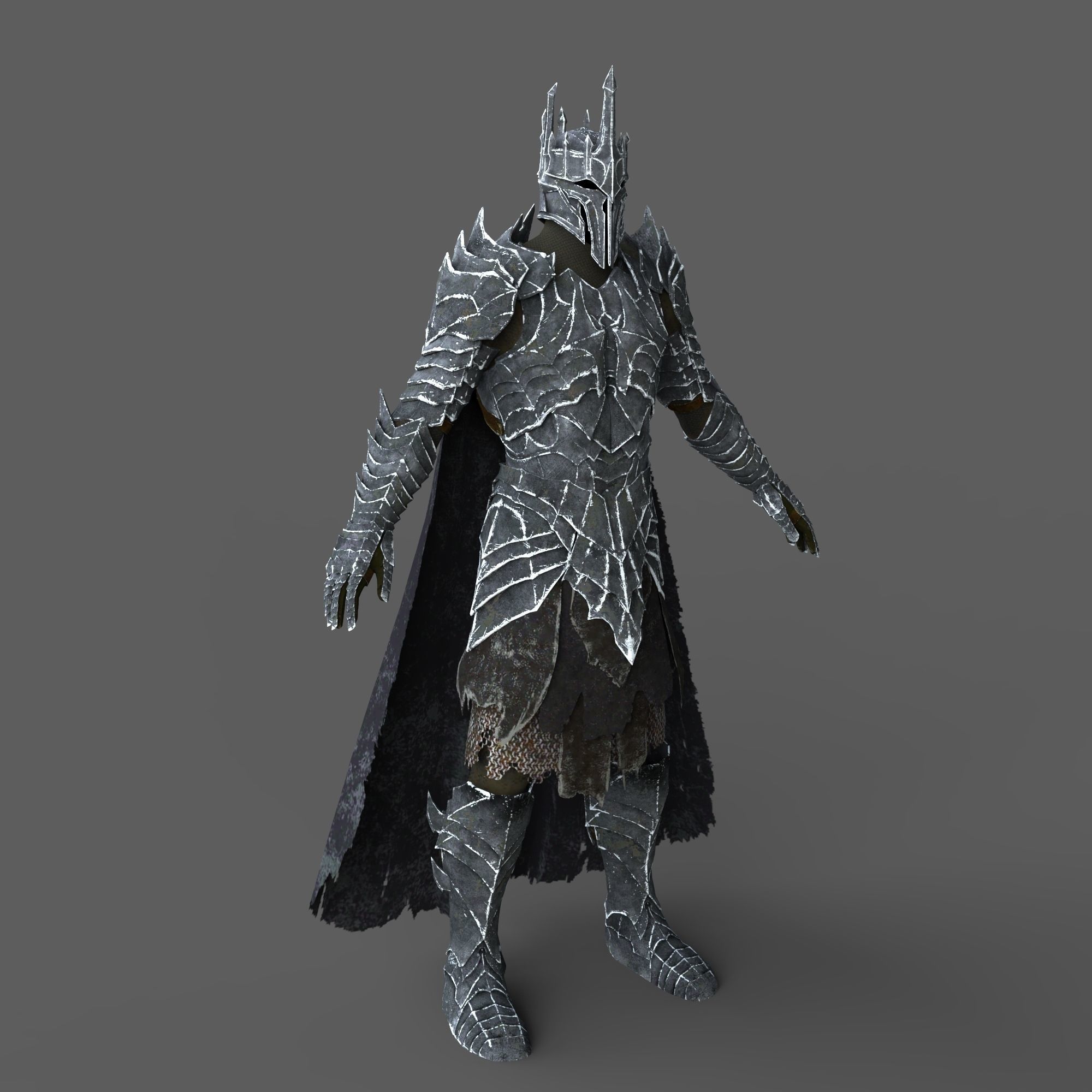 Lord Sauron Shadow of Mordor LOTR Full Body Wearable Armor 3D print model_59