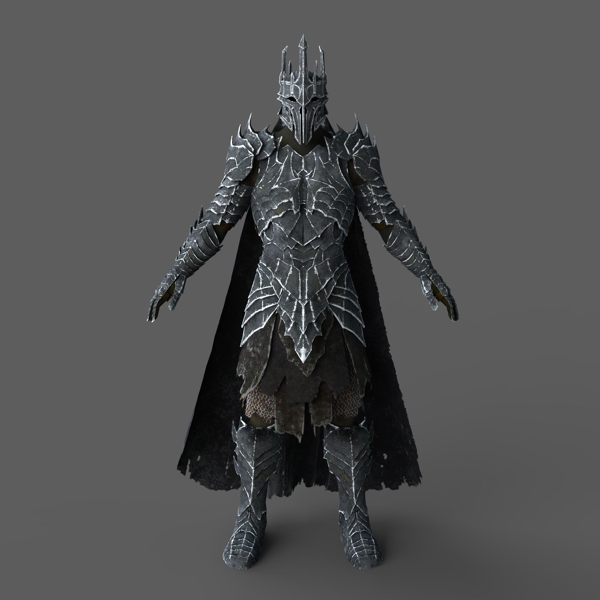 Lord Sauron Shadow of Mordor LOTR Full Body Wearable Armor 3D print model_94