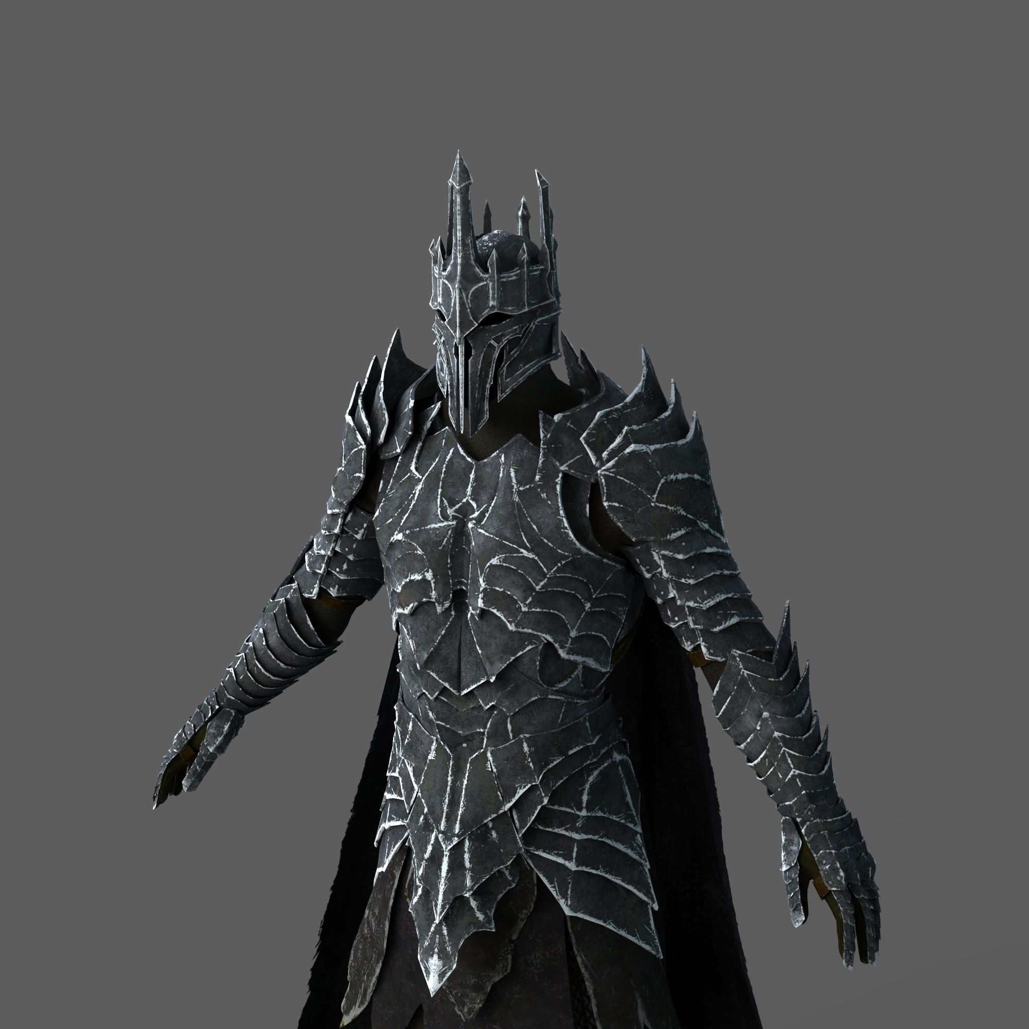 Lord Sauron Shadow of Mordor LOTR Full Body Wearable Armor 3D print model_90