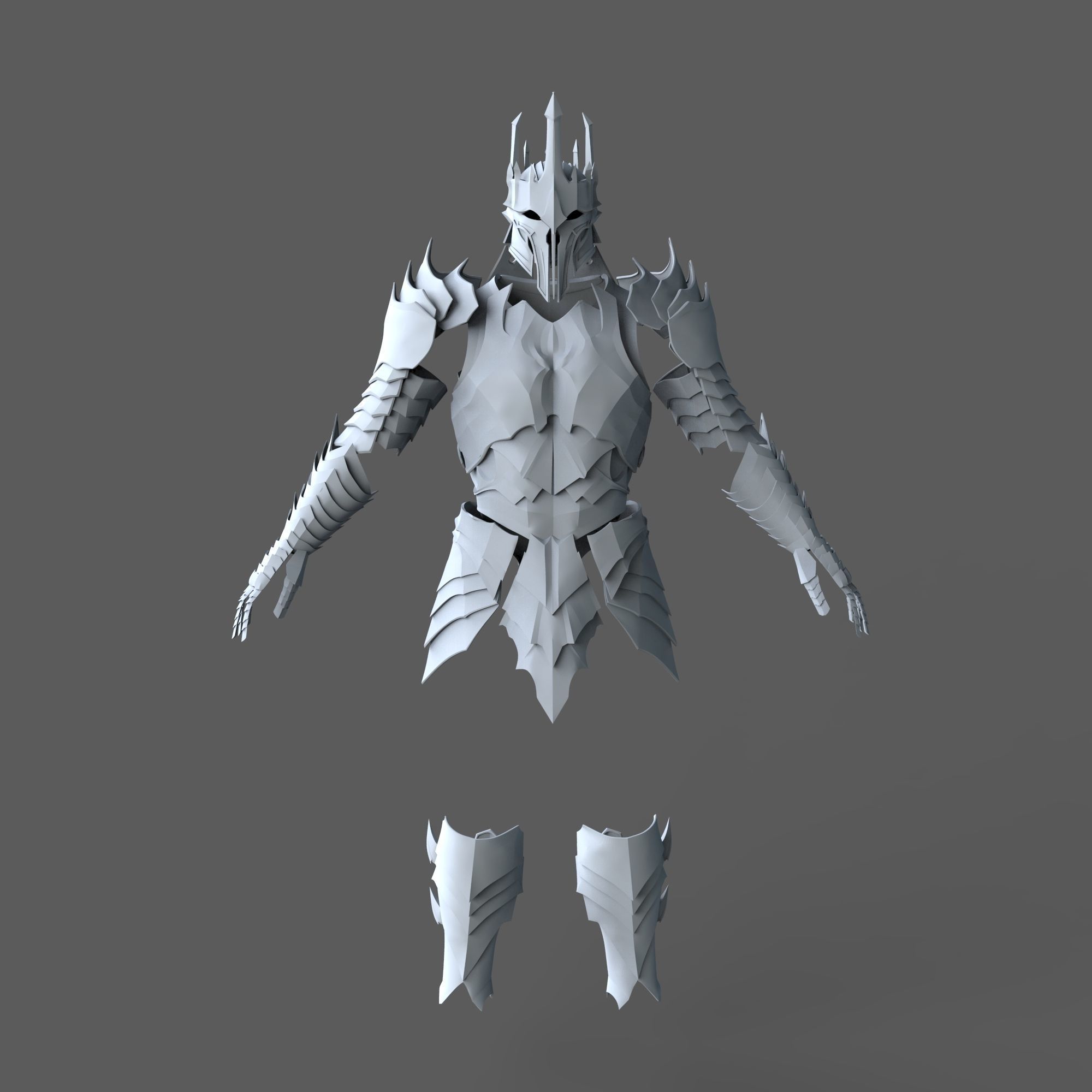 Lord Sauron Shadow of Mordor LOTR Full Body Wearable Armor 3D print model_39