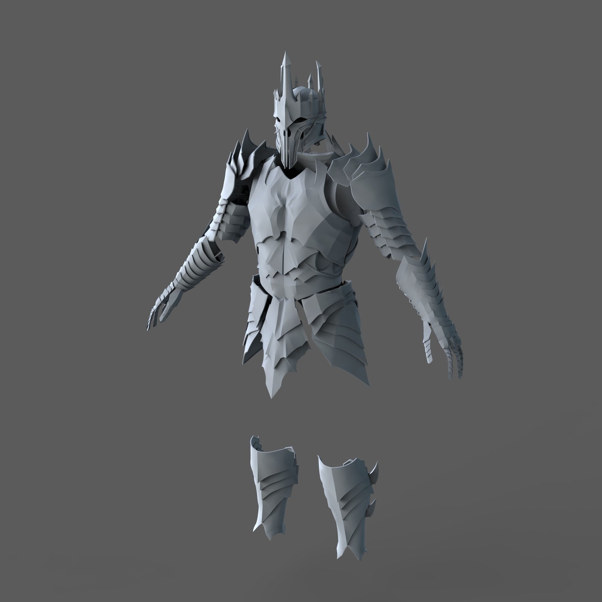 Lord Sauron Shadow of Mordor LOTR Full Body Wearable Armor 3D print model_28